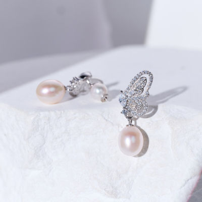 Pearly Lustre Freshwater Pearl Earrings WE00990 | BUTTERFLY 4