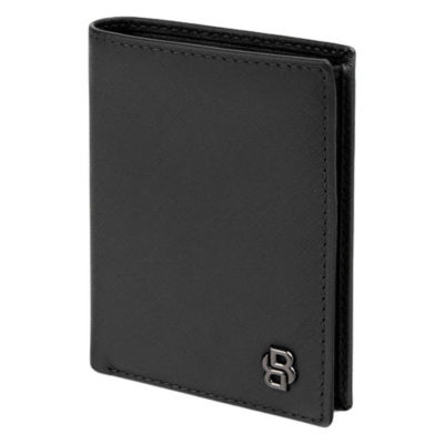 HUGO BOSS Folding Card Holder Double B Saffiano 3