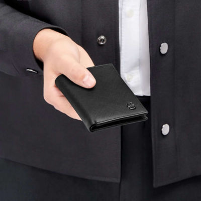 HUGO BOSS Folding Card Holder Double B Saffiano 4