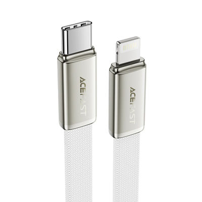 Acefast C24-01 Ultra-Thin Charging Data Cable USB-C to Lightning (1.2m) - White 4