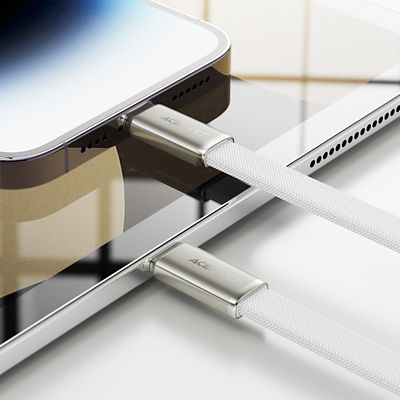 Acefast C24-01 Ultra-Thin Charging Data Cable USB-C to Lightning (1.2m) - White 5