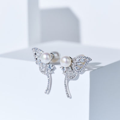 Pearly Lustre Freshwater Pearl Earrings WE00989 | BUTTERFLY 2