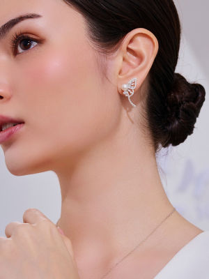 Pearly Lustre Freshwater Pearl Earrings WE00989 | BUTTERFLY 5