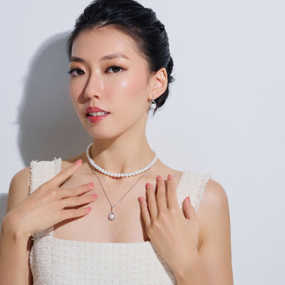 Pearly Lustre Top Grade Freshwater Pearl Earrings WE00918 | CELESTE 4