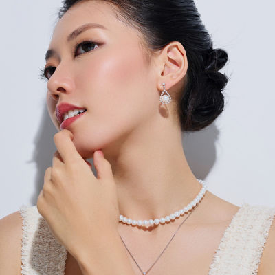 Pearly Lustre Top Grade Freshwater Pearl Earrings WE00918 | CELESTE 6