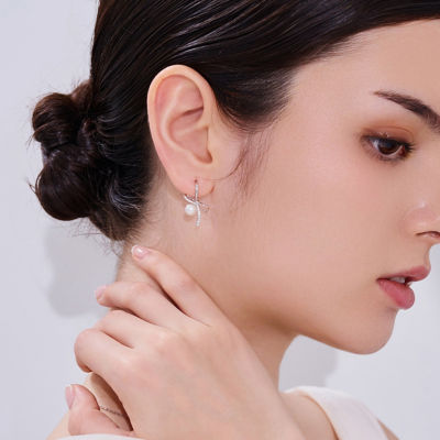 Pearly Lustre Top Grade Freshwater Pearl Earrings WE01041 | RIBBON 5