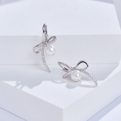 Pearly Lustre Top Grade Freshwater Pearl Earrings WE01041 | RIBBON 6