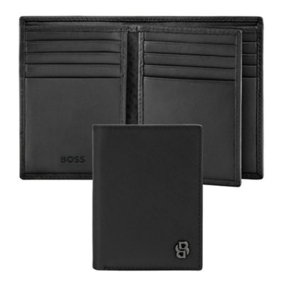 HUGO BOSS Card Holder with Flap Double B Saffiano 3