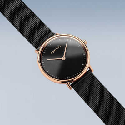 Bering Ultra Slim 29mm Watch - Rose Gold/Black Bracelet (15729-166) 6