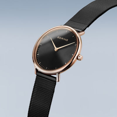 Bering Ultra Slim 29mm Watch - Rose Gold/Black Bracelet (15729-166) 8