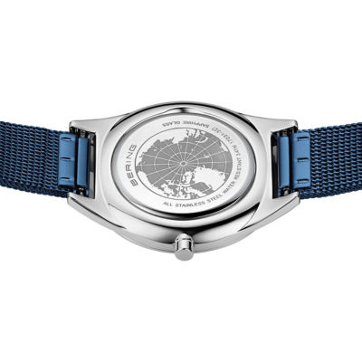 Bering 超薄系列 31mm - 抛光银 / 蓝色米兰带 (17031-307) 4