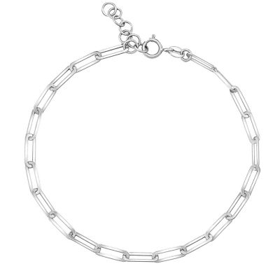 Goldheart Arden Liinked Chain Bracelet - White Gold 1