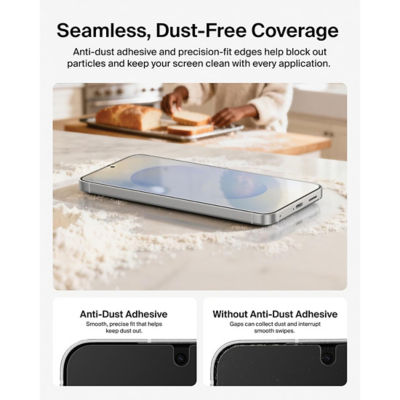 Belkin Samsung Galaxy S26+ ScreenForce Titan SmartShield Anti-Reflective Screen Protector 13