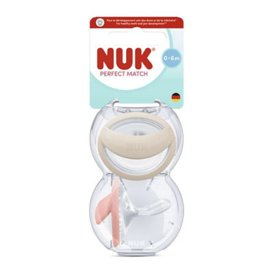NUK Perfect Match Silicone Soother Pacifier 2pcs/Box | 0-6 Months 6