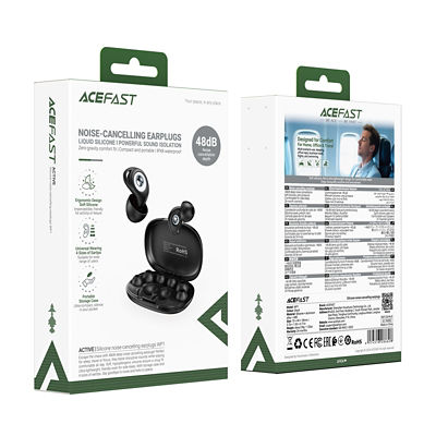 Acefast WP1 Silicone Noise-Cancelling Earplugs - Black 5