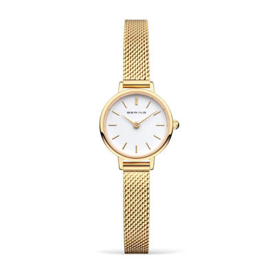 Bering 礼盒套装 LOVELY - 经典 22mm 抛光金 / 白色表盘 / 金色米兰带 + 珠宝首饰 (11022-334-LOVELY-1-G) 3