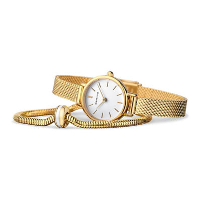 Bering 礼盒套装 LOVELY - 经典 22mm 抛光金 / 白色表盘 / 金色米兰带 + 珠宝首饰 (11022-334-LOVELY-1-G) 5