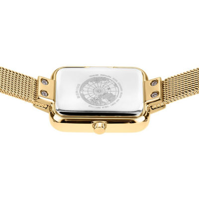 Bering 经典迷你方形系列 20mm - 抛光/拉丝金 / 白色表盘 / 金色米兰带 (14520-334) 3