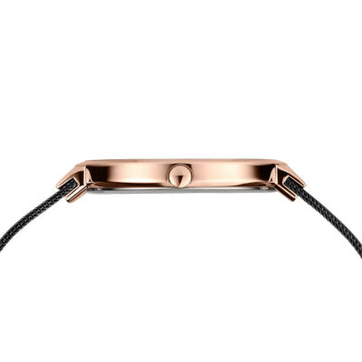 Bering Classic 39mm Watch - Rose Gold/Black Bracelet (14539-166) 4