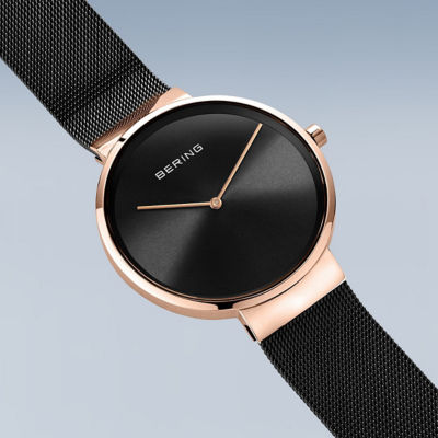 Bering Classic 39mm Watch - Rose Gold/Black Bracelet (14539-166) 5