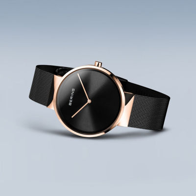 Bering Classic 39mm Watch - Rose Gold/Black Bracelet (14539-166) 6
