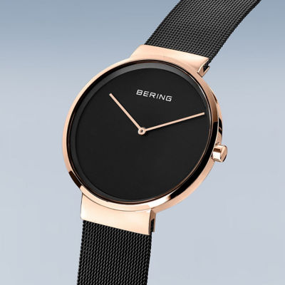 Bering Classic 39mm Watch - Rose Gold/Black Bracelet (14539-166) 7