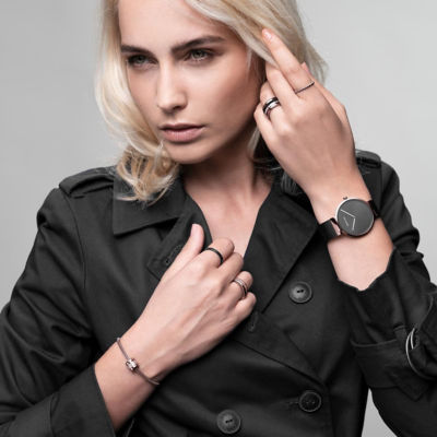 Bering Classic 39mm Watch - Rose Gold/Black Bracelet (14539-166) 8