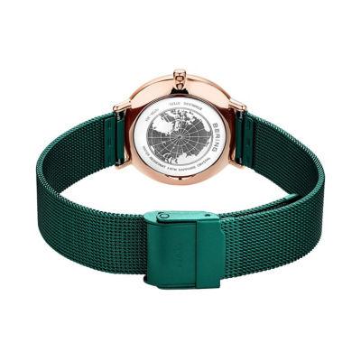 Bering Ultra Slim 29mm Watch - Rose Gold/Green Bracelet (15729-868) 3