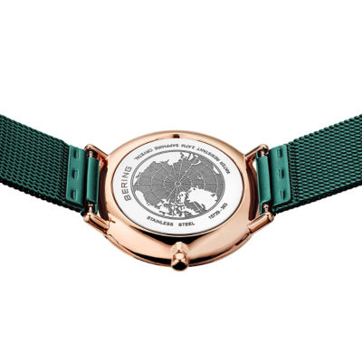 Bering Ultra Slim 29mm Watch - Rose Gold/Green Bracelet (15729-868) 4