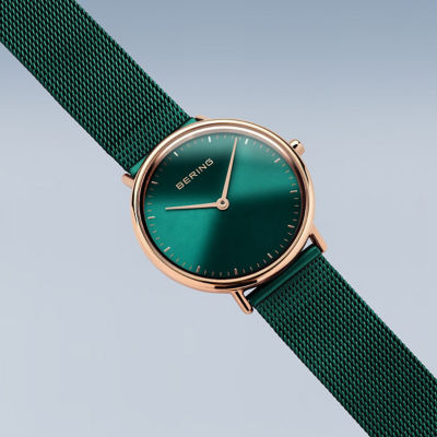 Bering Ultra Slim 29mm Watch - Rose Gold/Green Bracelet (15729-868) 6