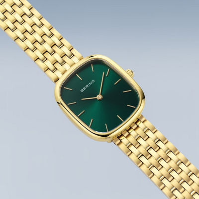 Bering Classic 26mm Watch - Gold/Green/Gold Bracelet (12526-738) 6