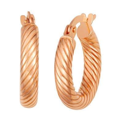 Goldheart Arden Twisted Glow Hoop Earrings 1
