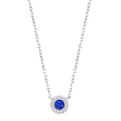 Goldheart Prestigio Chroma Halo Necklace - Sapphire 1