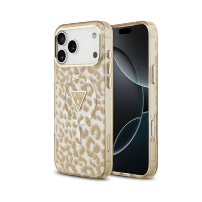 Guess Leopard Glitter MagSafe Case For iPhone 17 Pro 5