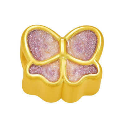 Goldheart 999 Gold Lilac Bow Happy Charm 1