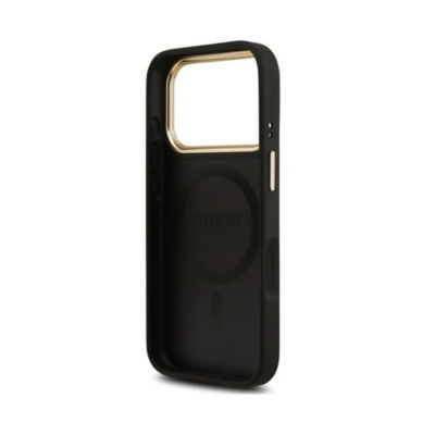 Guess Gold Frame 4G PU Leather MagSafe Case For iPhone 17 Pro 7