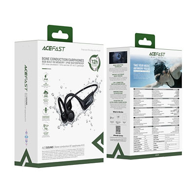 Acefast N10 Bone Conduction Bluetooth Earphones - Black 5