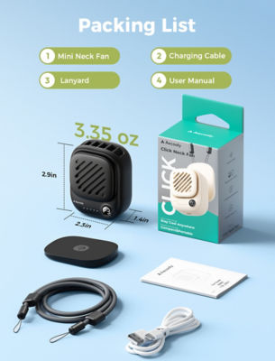 Aecooly Mini Portable Neck Fan Click 01 12