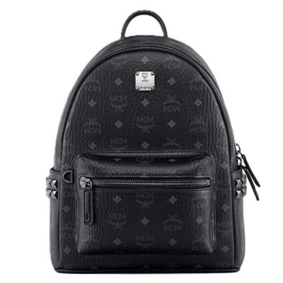 MCM Stark Side Studs Backpack in Visetos (Black) 1