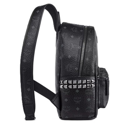 MCM Stark Side Studs Backpack in Visetos (Black) 2