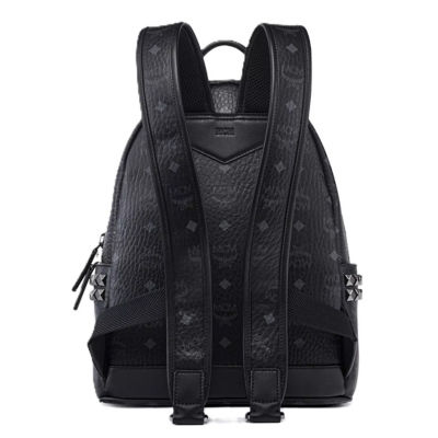 MCM Stark Side Studs Backpack in Visetos (Black) 3