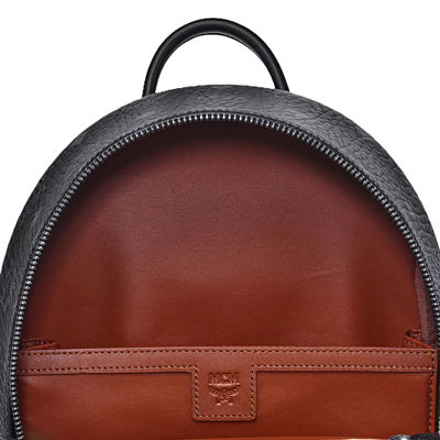 MCM Stark Side Studs Backpack in Visetos (Black) 6
