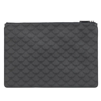 MCM Himmel Zip Pouch In Lauretos Dark Grey 4