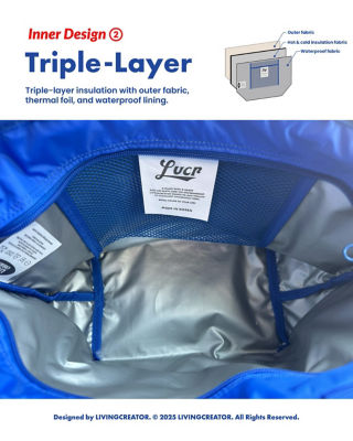 Living Creator LVCR Triple Layered Thermal Lunch Bag 3