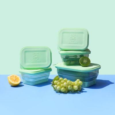 Living Creator Push Lock Rectangular Collapsible Lunch Box 400ml 8