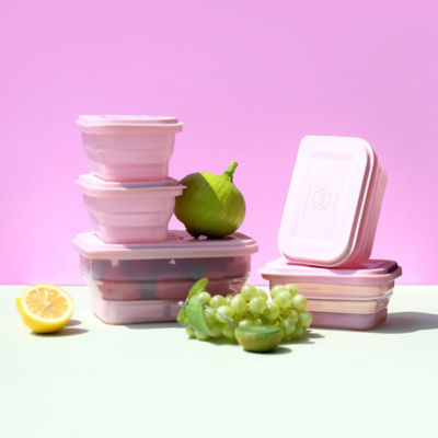 Living Creator Push Lock Rectangular Collapsible Lunch Box 400ml 9