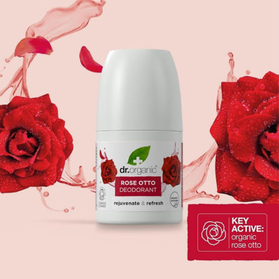 Dr. Organic Rose Otto Roll-On Deodorant 50ml 3
