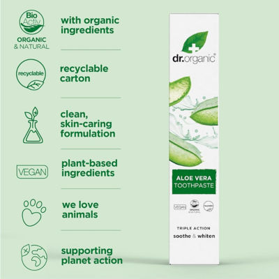 Dr. Organic Aloe Vera Toothpaste 100ml 5