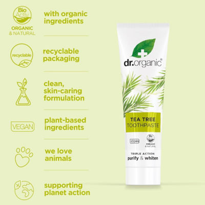 Dr. Organic Tea Tree Toothpaste 100ml 6