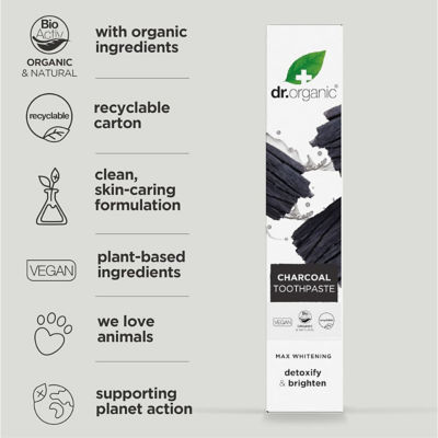 Dr. Organic Charcoal Toothpaste 100ml 5